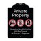 Signmission Designer Series-Private Property Unauthorized Vehicles Towed No Cars, 24" x 18", BS-1824-9914 A-DES-BS-1824-9914 - alternate 1